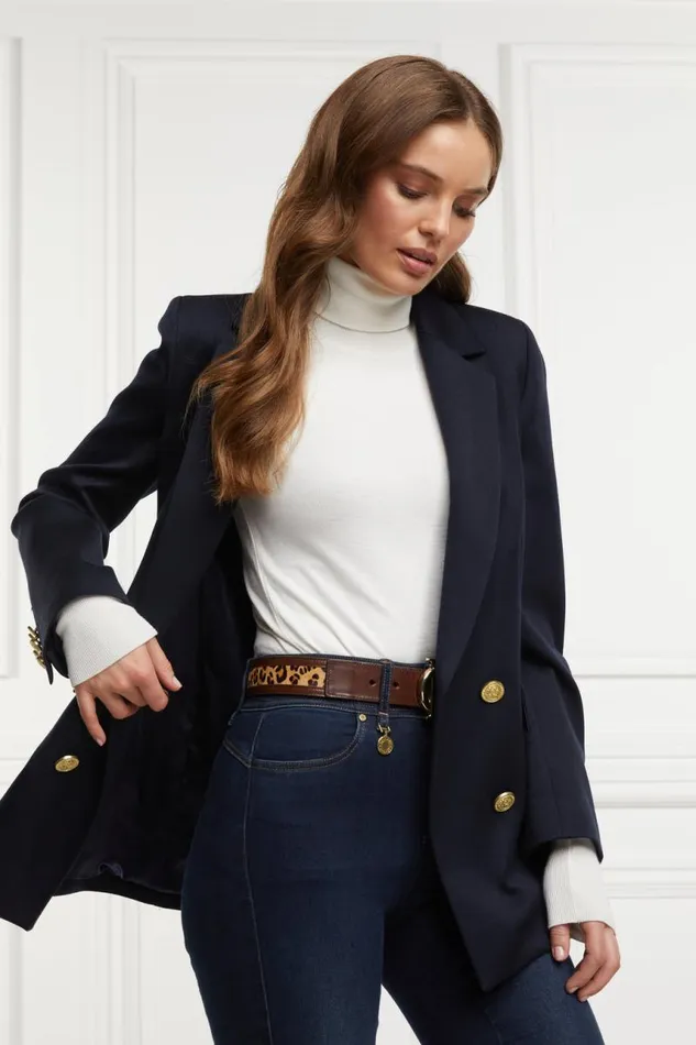 Women Belts Holland Cooper HC Classic Belt Tan Leopard Women Belts Holland Cooper HC Classic Belt Tan Leopard