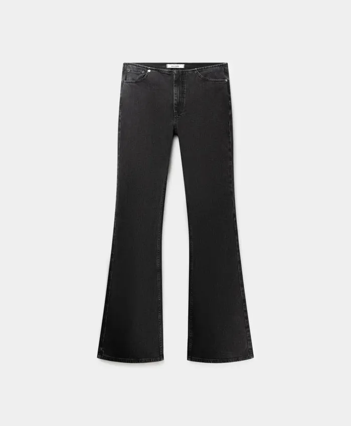 Women Black Flared Jeans Daily Paper Pants