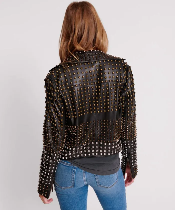 Women BLACK HELLRAISER STUDDED CROP LEATHER MOTO JACKET One Teaspoon Jackets Women BLACK HELLRAISER STUDDED CROP LEATHER MOTO JACKET One Teaspoon Jackets