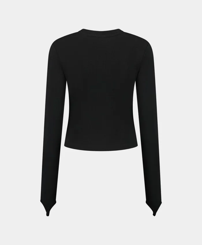 Women Black Logo Rib Top Daily Paper Tops