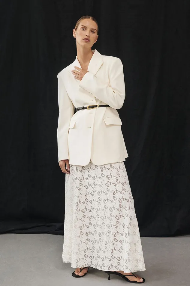 Women Blazers DISSH LIV CREAM BOYFRIEND BLAZER