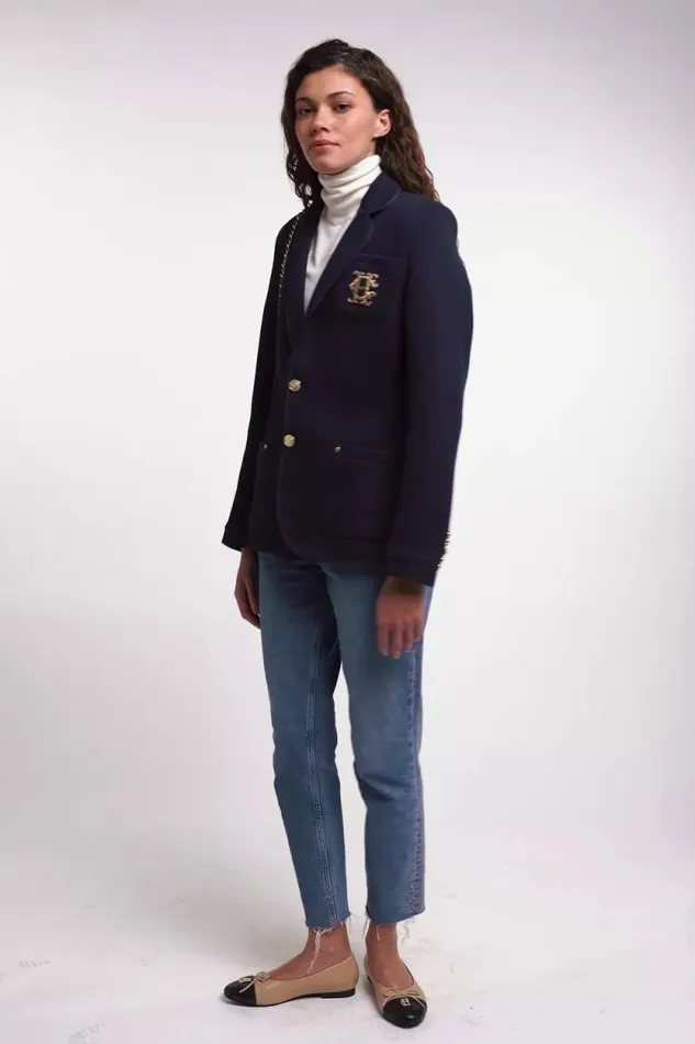 Women Blazers Holland Cooper Henley Blazer Navy Navy Women Blazers Holland Cooper Henley Blazer Navy Navy