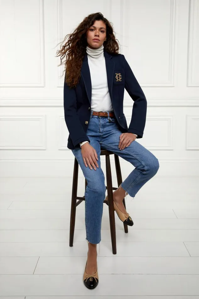 Women Blazers Holland Cooper Henley Blazer Navy Navy Women Blazers Holland Cooper Henley Blazer Navy Navy