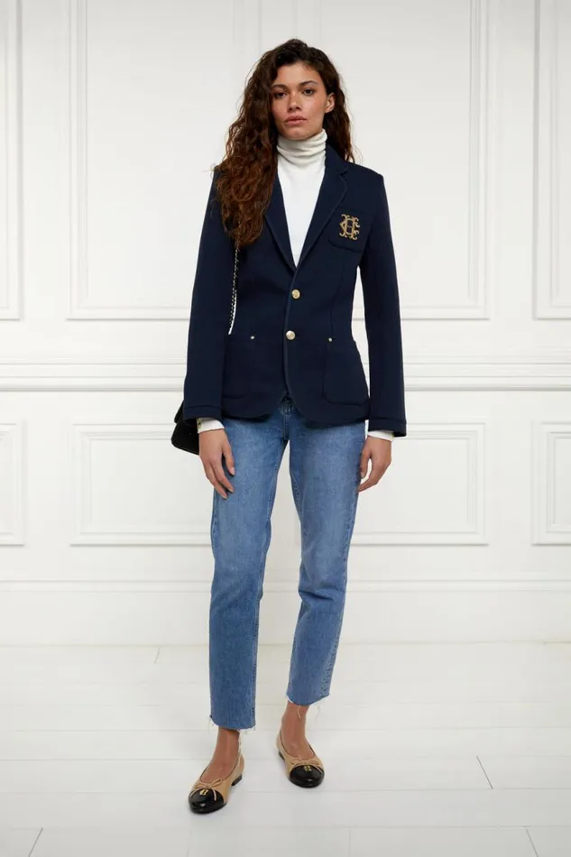 Women Blazers Holland Cooper Henley Blazer Navy Navy Women Blazers Holland Cooper Henley Blazer Navy Navy
