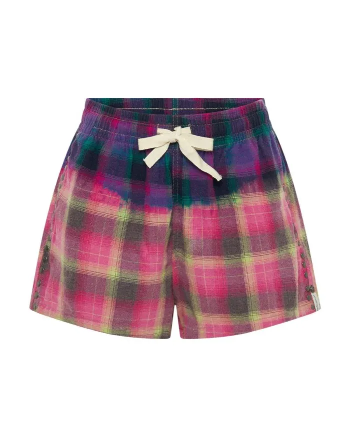 Women BLEACHED FLANNEL STUDDED BOXER SHORTS One Teaspoon Bottoms Women BLEACHED FLANNEL STUDDED BOXER SHORTS One Teaspoon Bottoms