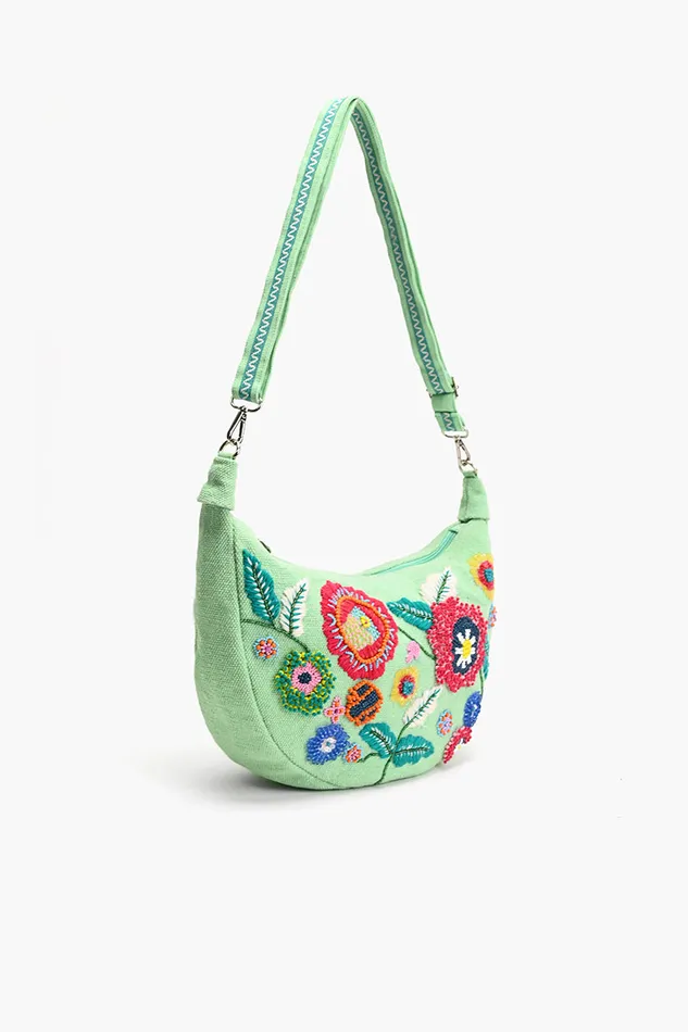 Women Blue Bloom Bouquet Shoulder Bag Shoulder Bags America and Beyond