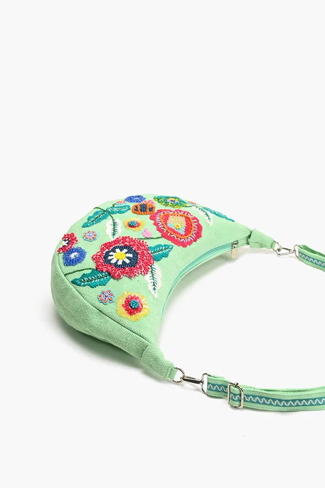 Women Blue Bloom Bouquet Shoulder Bag Shoulder Bags America and Beyond