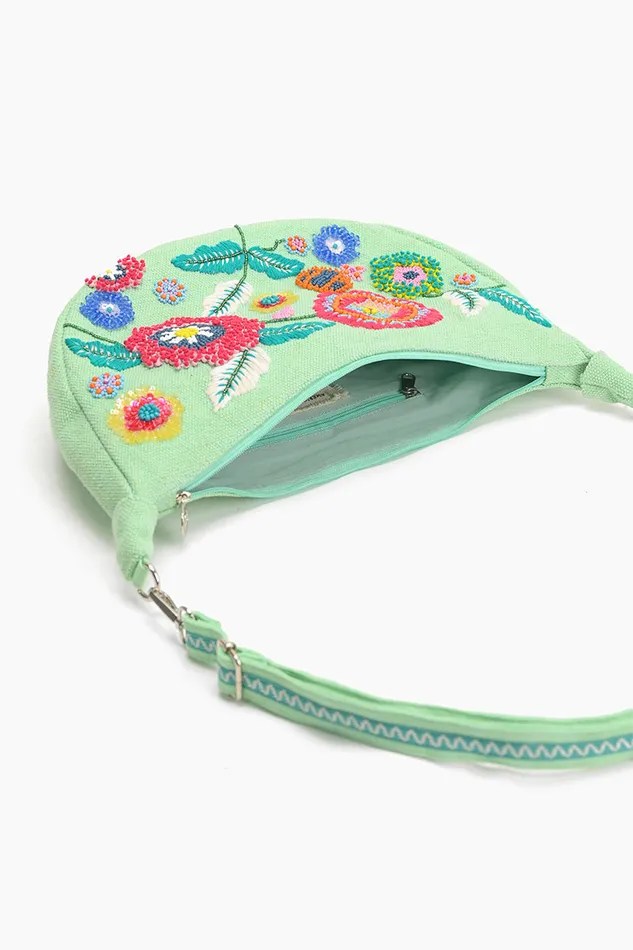 Women Blue Bloom Bouquet Shoulder Bag Shoulder Bags America and Beyond