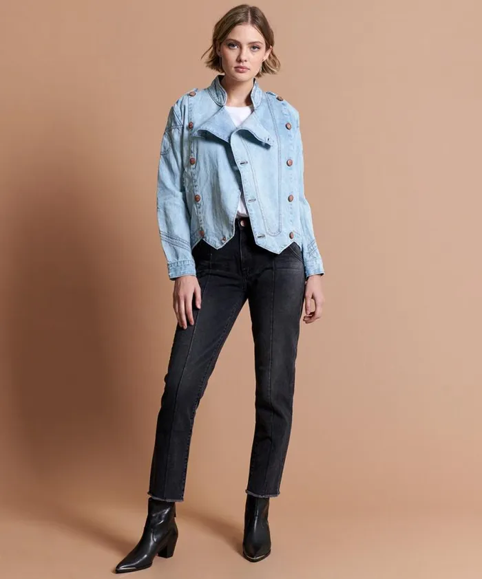 Women BLUE HART MILITAIRE JACKET One Teaspoon Jackets