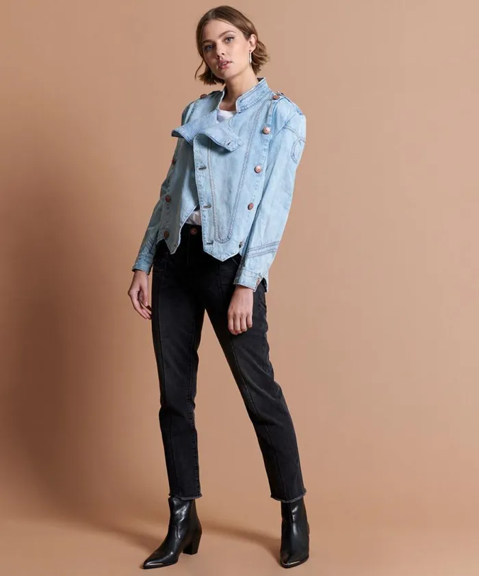 Women BLUE HART MILITAIRE JACKET One Teaspoon Jackets