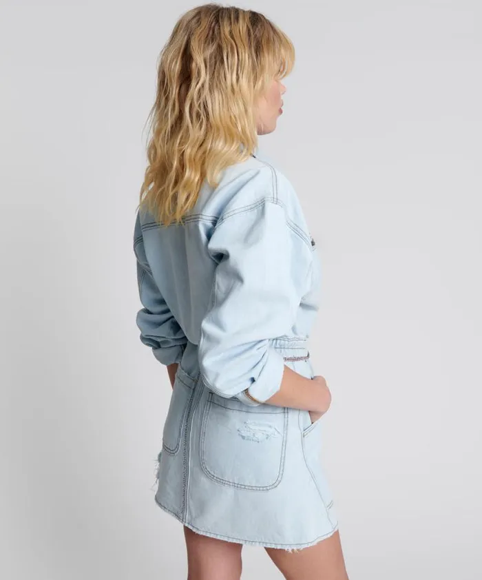 Women BLUE LATTE OLIVIA DRESS One Teaspoon Denim Dresses