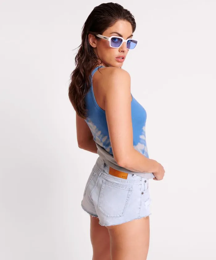Women BLUE XRAY ONE TEASPOON RIB SINGLET One Teaspoon Tees and Tanks Women BLUE XRAY ONE TEASPOON RIB SINGLET One Teaspoon Tees and Tanks