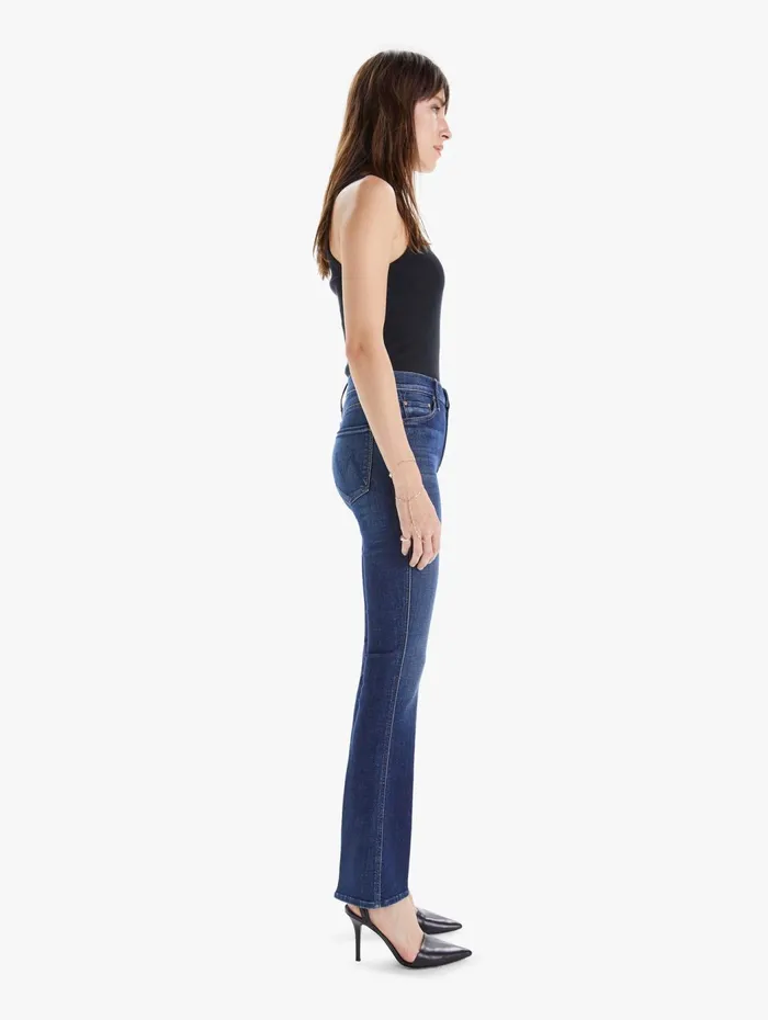 Women Bootcut Mother Denim The Double Insider Sneak Medium Blue
