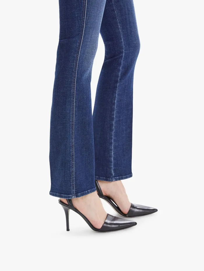 Women Bootcut Mother Denim The Double Insider Sneak Medium Blue