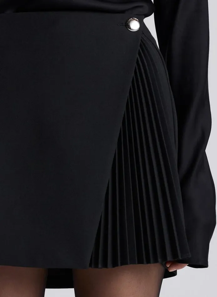 Women Bottoms ALC Callen Pleated Mini Skirt Black