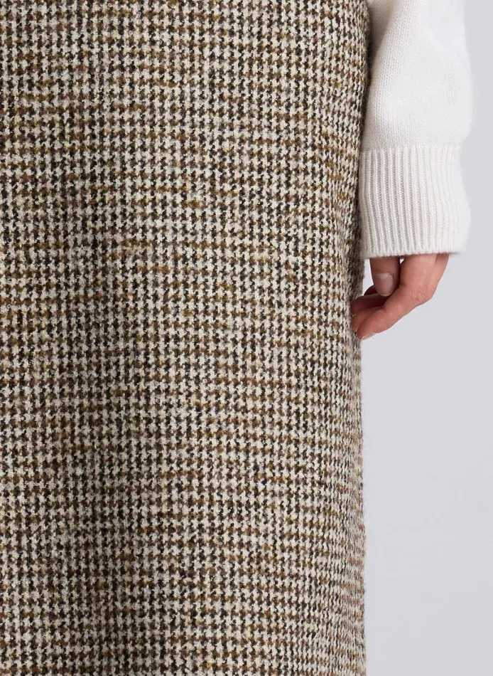 Women Bottoms ALC Cara Houndstooth Skirt Creambrown