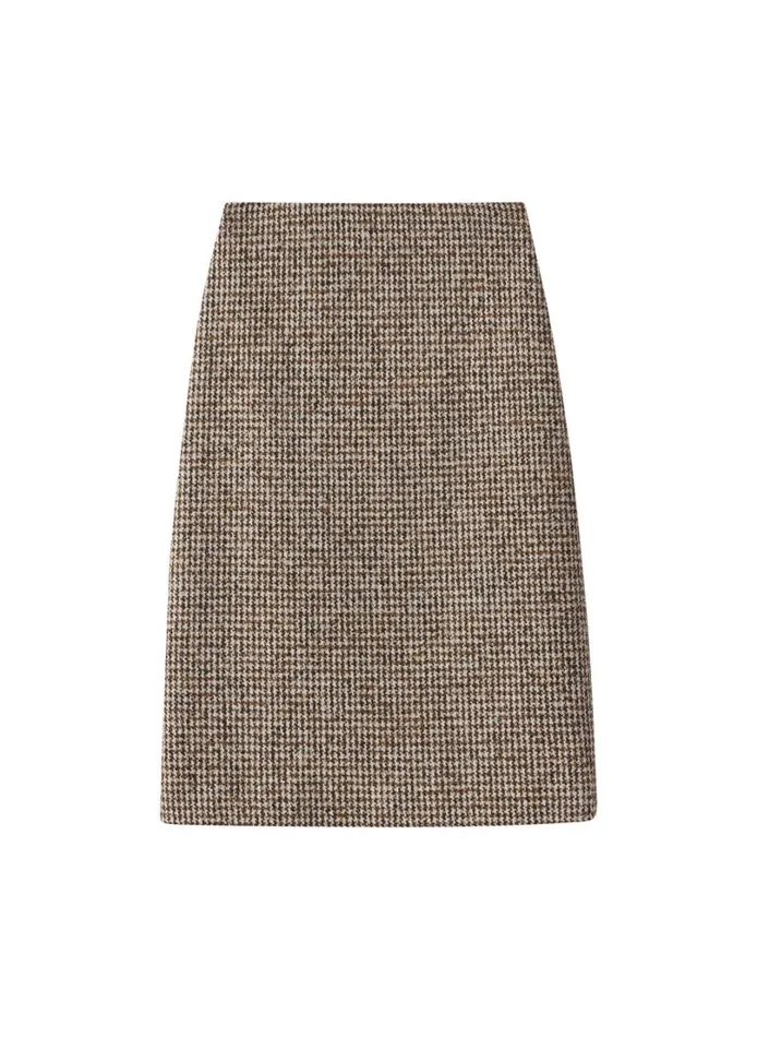 Women Bottoms ALC Cara Houndstooth Skirt Creambrown