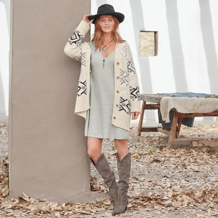 Women Caraz Cashmere Dress Petite Cloud Gray Sundance Catalog Petite Styles