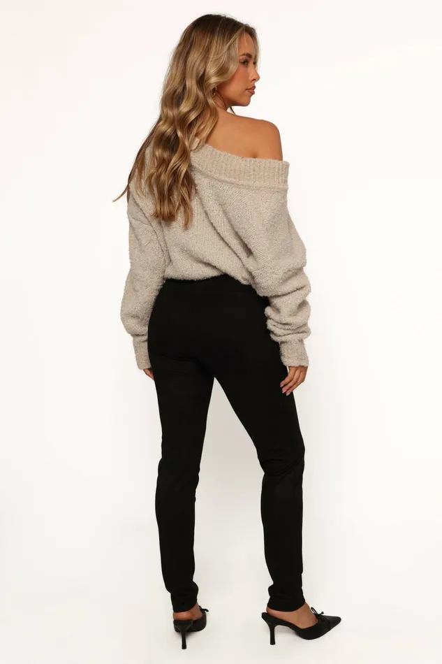 Women Carolyn Faux Suede Pant Black Pants Petal and Pup