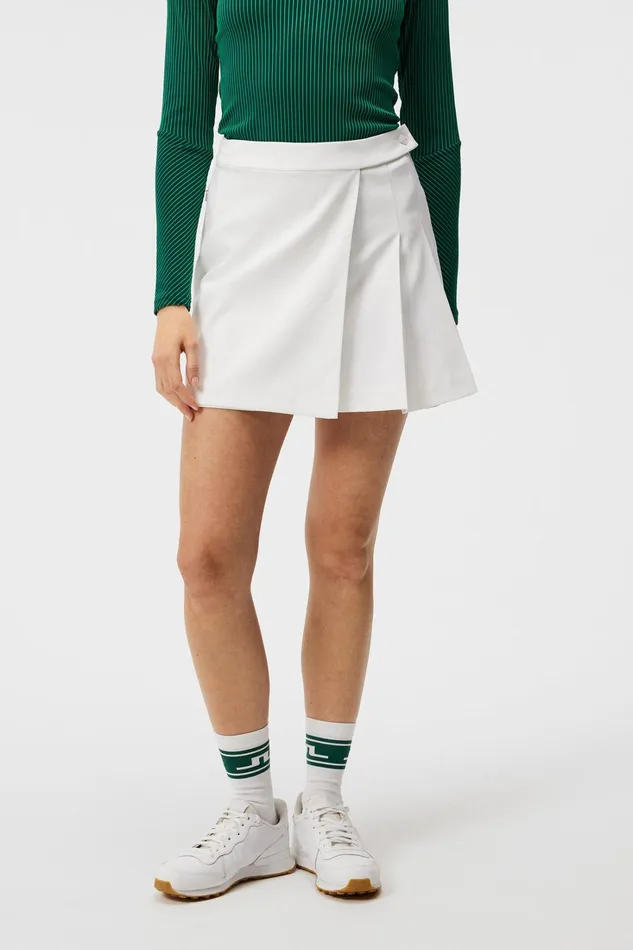Women Cataleya Pleated Skirt White JLindeberg Skirts