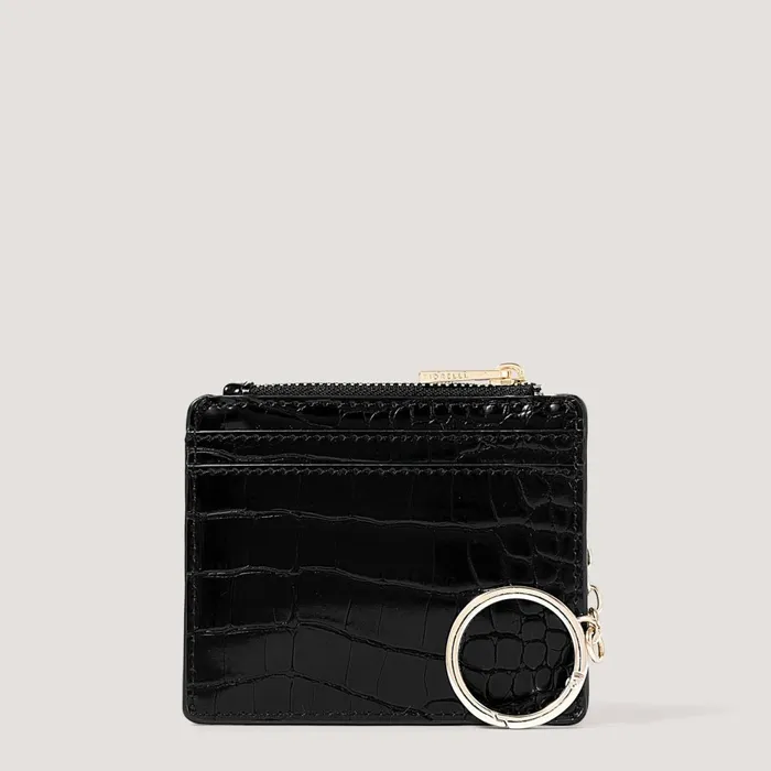 Women Ciara Coin Purse Black Croc Fiorelli Cardholders