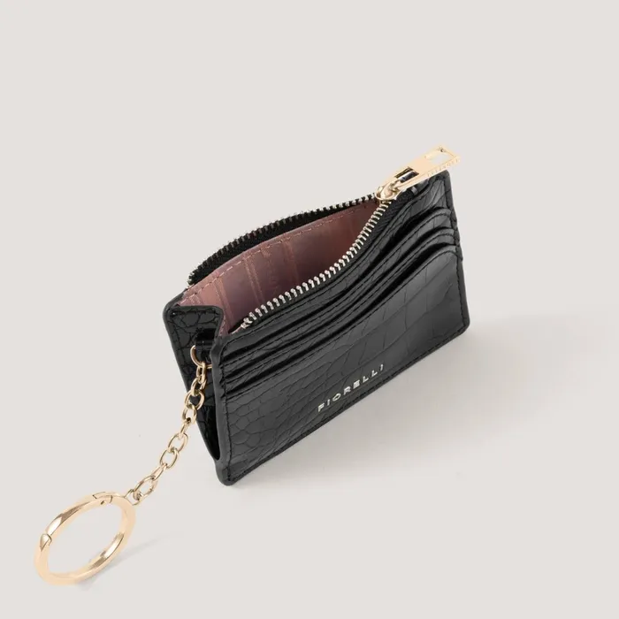 Women Ciara Coin Purse Black Croc Fiorelli Cardholders