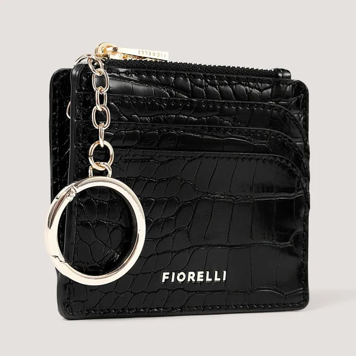 Women Ciara Coin Purse Black Croc Fiorelli Cardholders