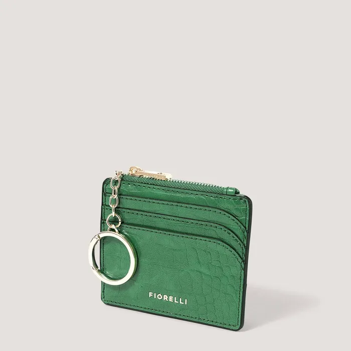 Women Ciara Coin Purse Green Croc Fiorelli Cardholders