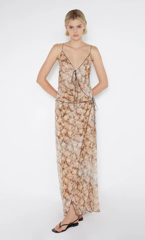 Women CIEL WRAP MAXI DRESS 8211 GEO SHIBORI Bec Bridge Prom Dresses
