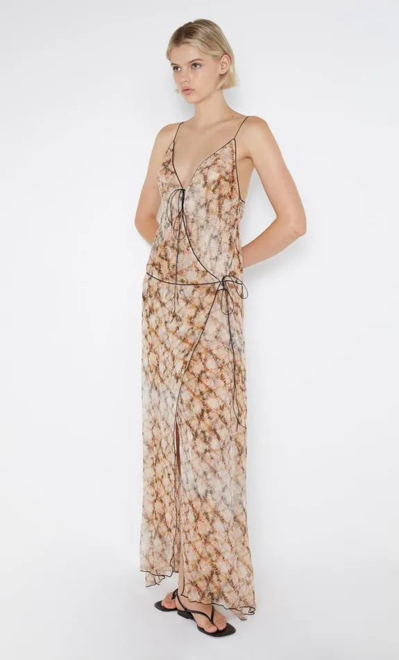 Women CIEL WRAP MAXI DRESS 8211 GEO SHIBORI Bec Bridge Prom Dresses
