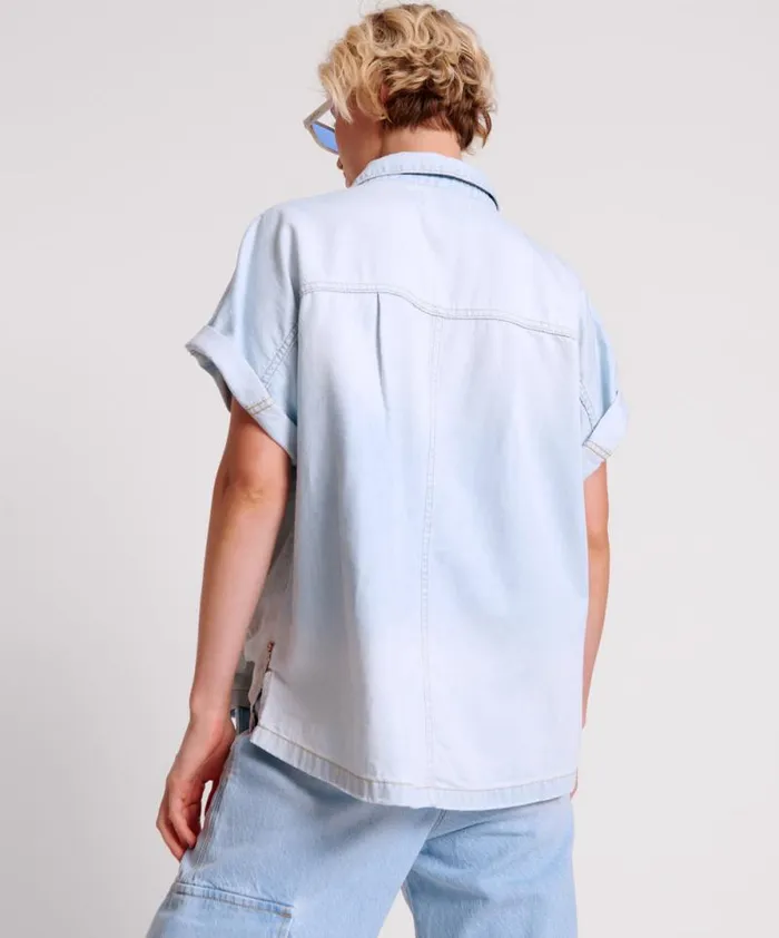 Women CLASSIC BLUE BOXY DENIM SHIRT One Teaspoon Denim Tops Women CLASSIC BLUE BOXY DENIM SHIRT One Teaspoon Denim Tops