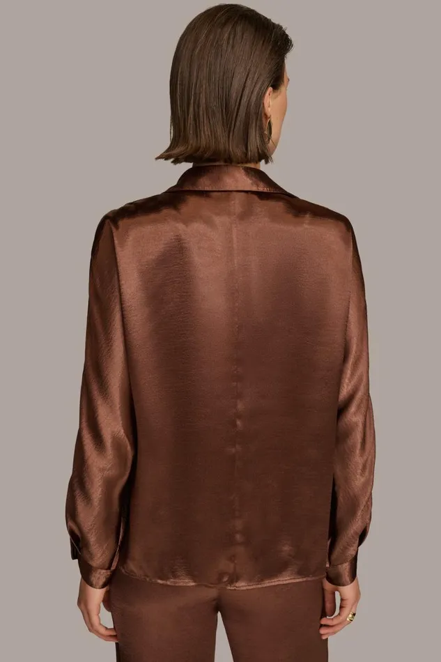 Women COLD SHOULDER COLLARED BUTTON DOWN Canyon Donna Karan New York Sweaters And Tops Women COLD SHOULDER COLLARED BUTTON DOWN Canyon Donna Karan New York Sweaters And Tops