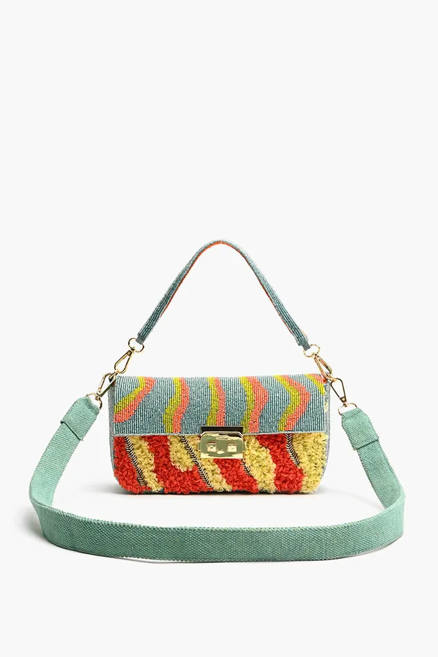 Women Color Me Crazy Beaded Shoulder Bag Shoulder Bags America and Beyond