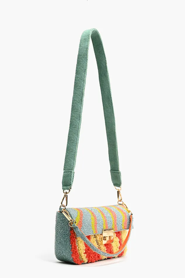 Women Color Me Crazy Beaded Shoulder Bag Shoulder Bags America and Beyond