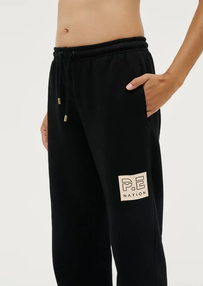 Women CUT SHOT TRACKPANT IN BLACK Pants PE Nation
