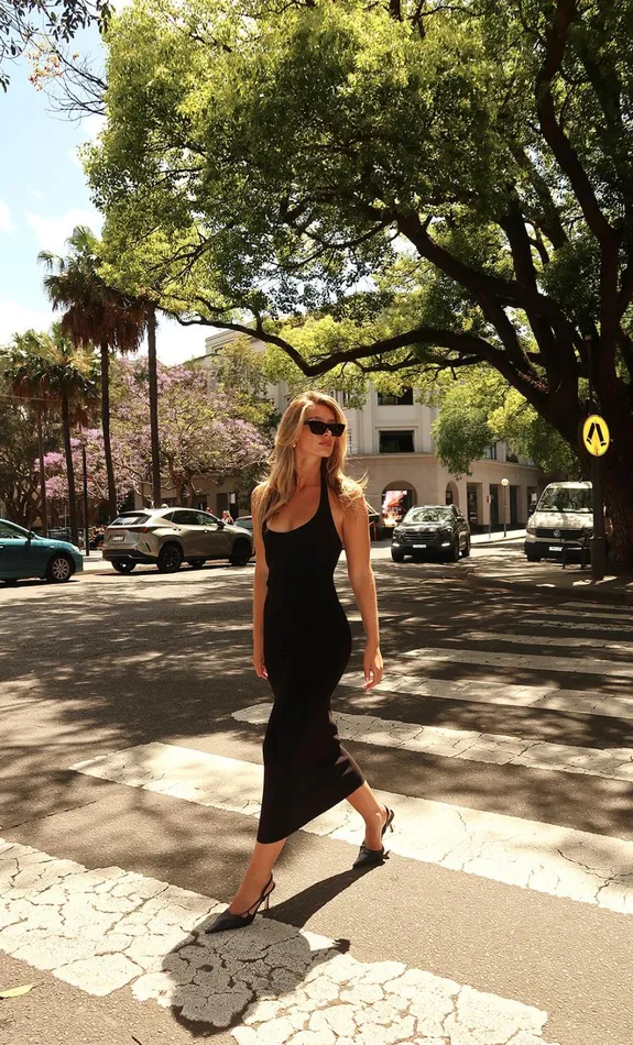 Women CYNDIE HALTER MIDI DRESS 8211 BLACK Bec Bridge Wedding Guest