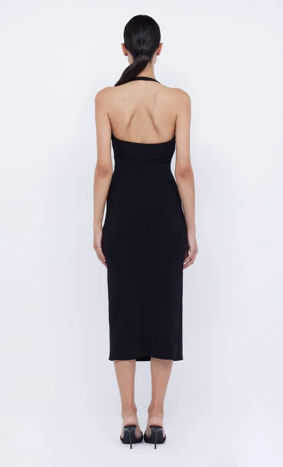 Women CYNDIE HALTER MIDI DRESS 8211 BLACK Bec Bridge Wedding Guest