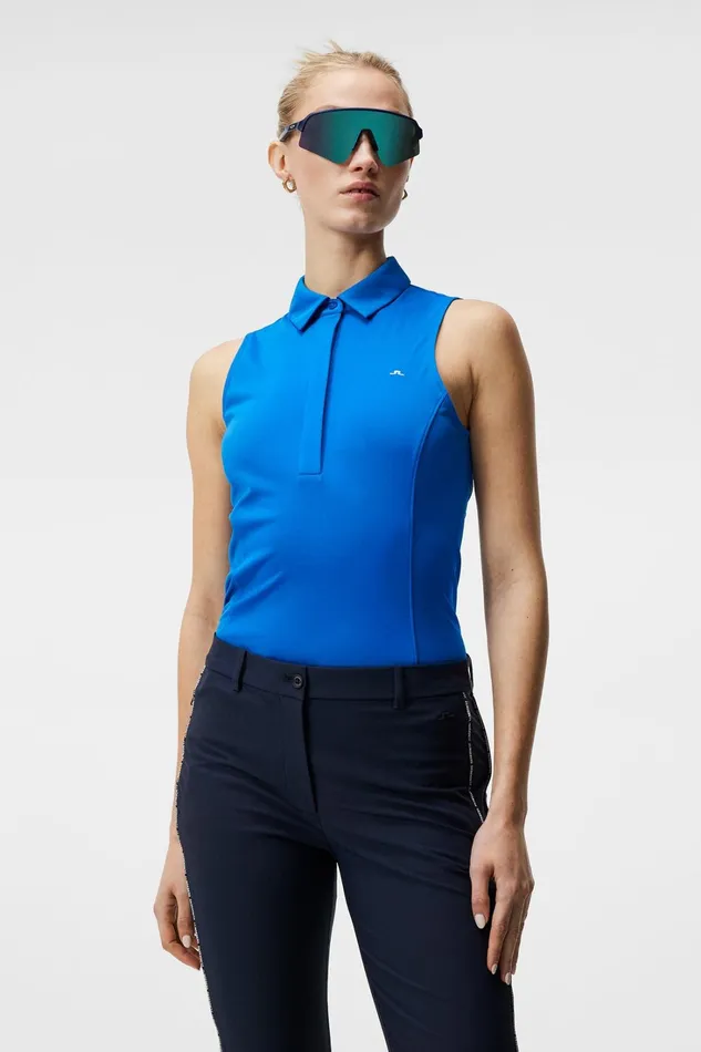 Women Dena Sleeveless Top Lapis Blue JLindeberg Polo Shirts