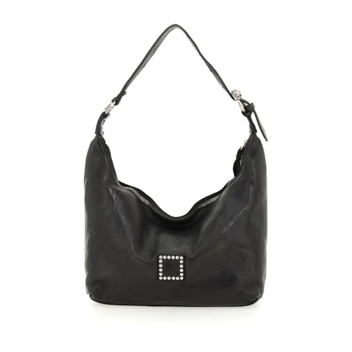 Women Diana Black Campomaggi ShoulderHobo Bag