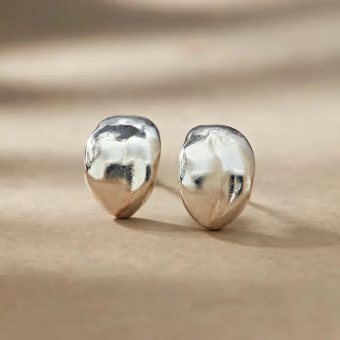 Women Dimpled Demi Hoops Sundance Catalog Earrings