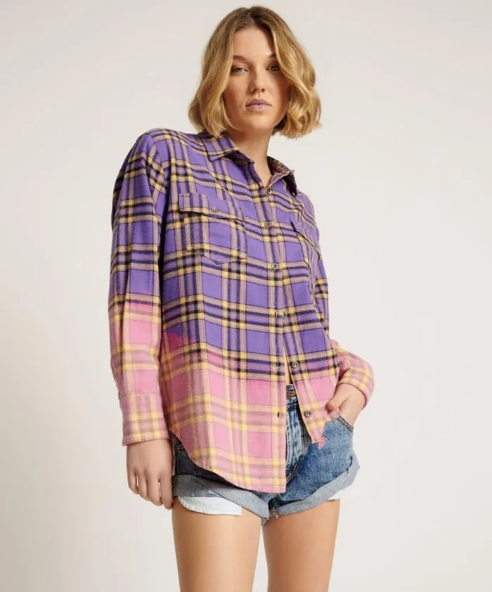 Women DIP DYE FLANNEL LIBERTY SHIRT One Teaspoon Shirts Women DIP DYE FLANNEL LIBERTY SHIRT One Teaspoon Shirts