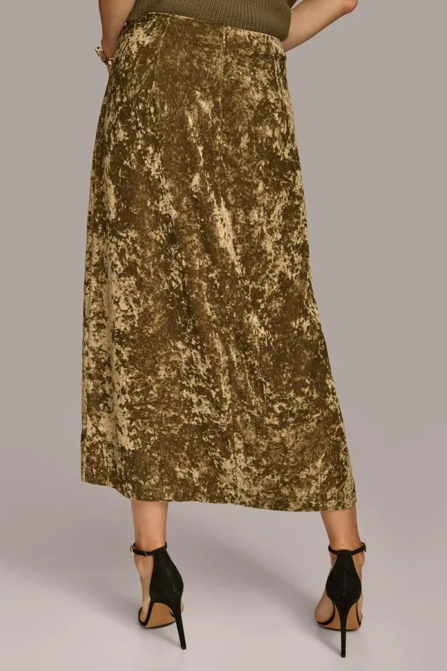 Women DISTRESSED VELVET SKIRT Beech Donna Karan New York Skirts