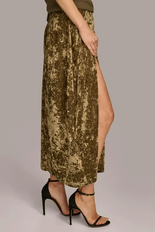 Women DISTRESSED VELVET SKIRT Beech Donna Karan New York Skirts