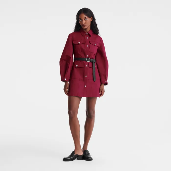 Women Dress Beetroot Dresses and Skirts Longchamp
