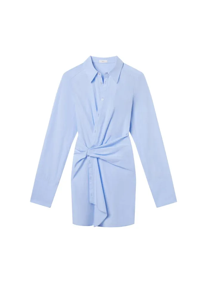 Women Dresses ALC Lydia Cotton Mini Shirtdress Ice Bluewhite