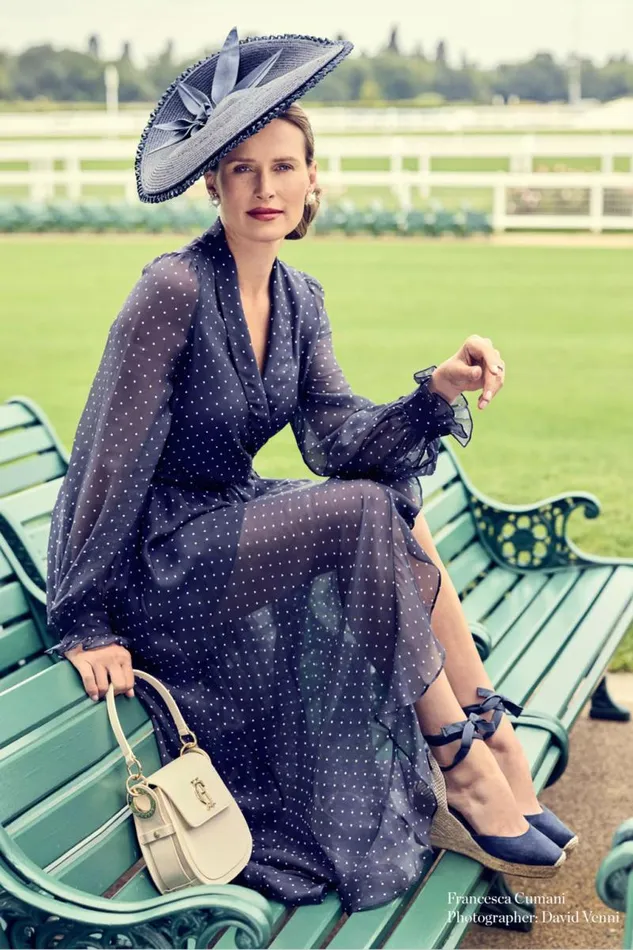 Women Dresses Holland Cooper Ellisa Maxi Dress Navy Polka Dot
