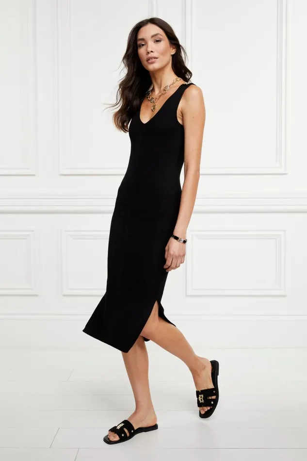 Women Dresses Holland Cooper Kensington Sleeveless Dress Black Women Dresses Holland Cooper Kensington Sleeveless Dress Black