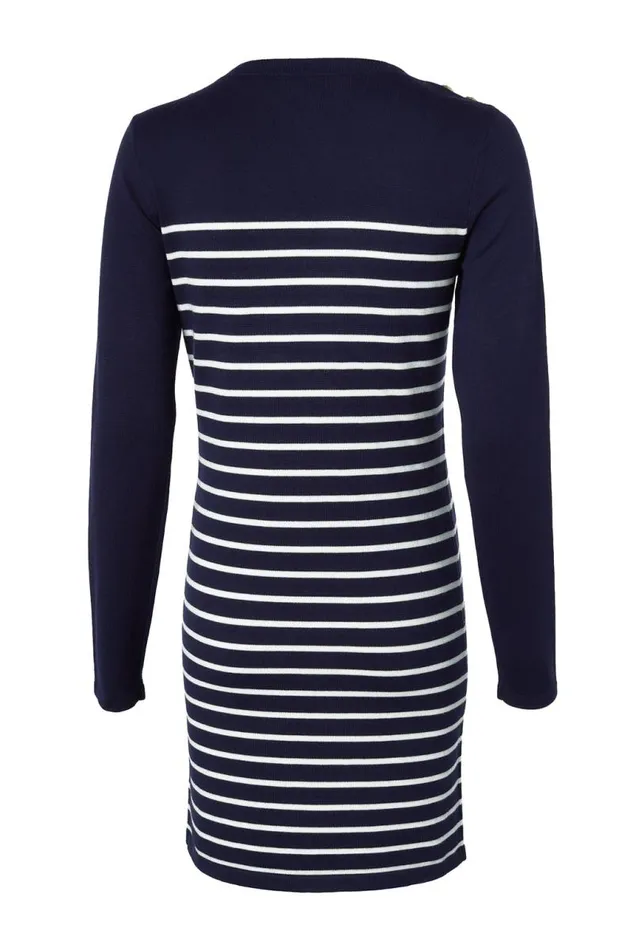 Women Dresses Holland Cooper Natalia Mini Dress Ink Navy Stripe Women Dresses Holland Cooper Natalia Mini Dress Ink Navy Stripe