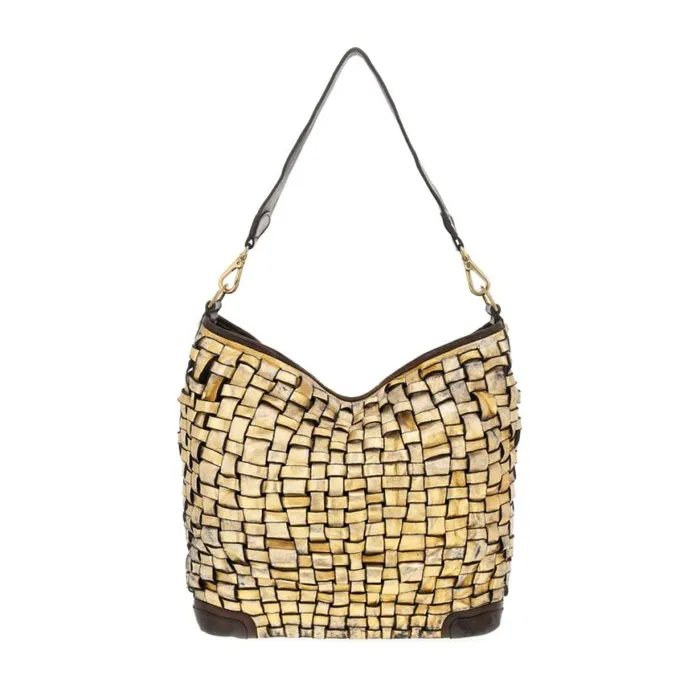 Women Edera Lux Brown Campomaggi ShoppersTote Bags