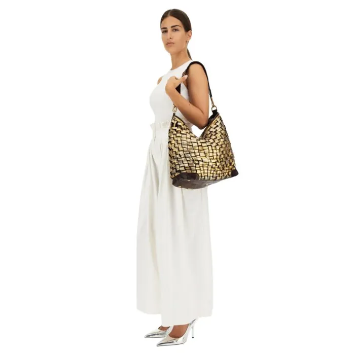 Women Edera Lux Brown Campomaggi ShoppersTote Bags